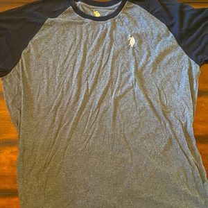 U.S. Polo Assn Grey/Black Tee 4XL